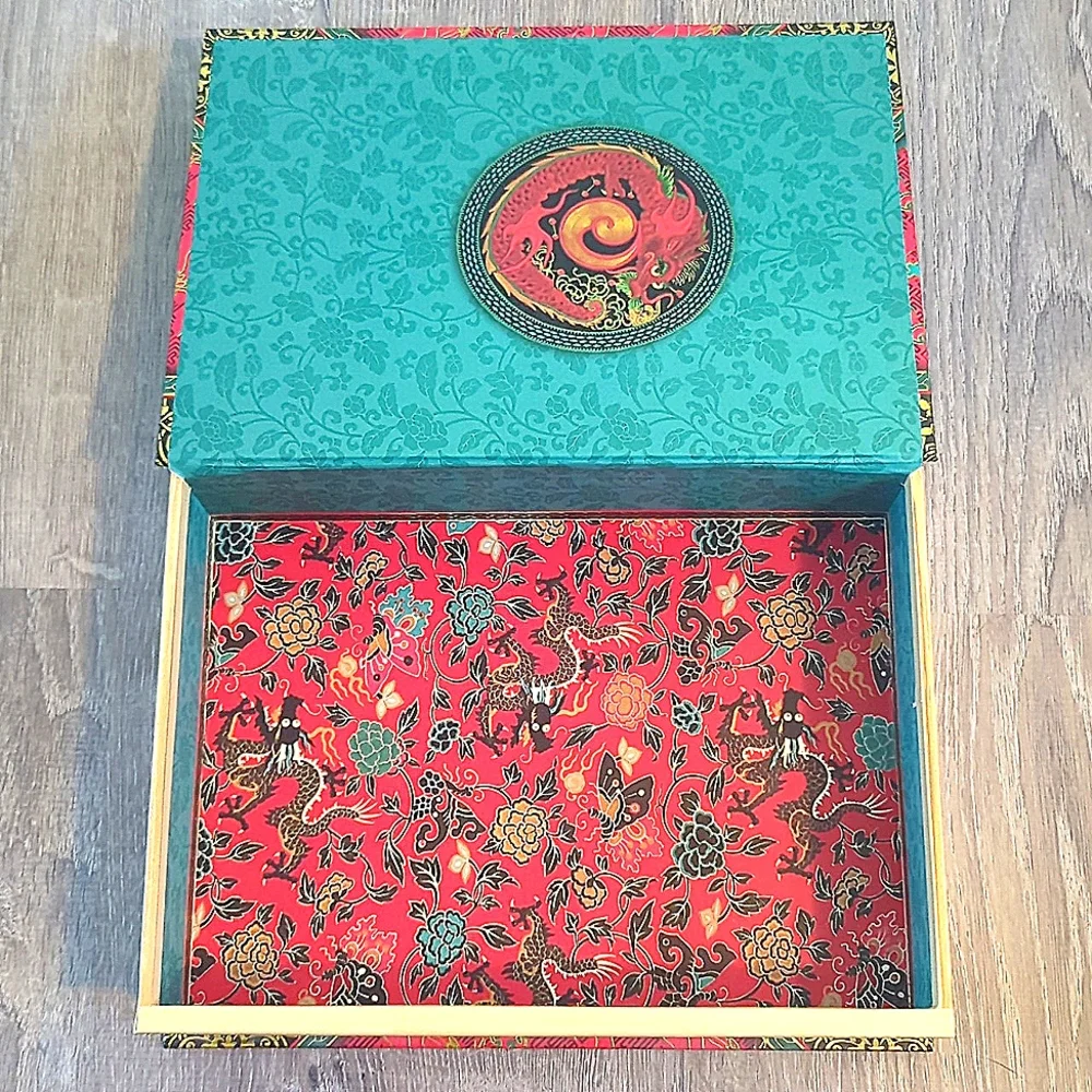 Pier 1 Imports Chinese Dragon Decorative Book Box Secret Storage